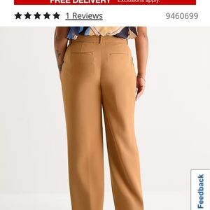 Chic Tan Straight-Leg Women's Pants